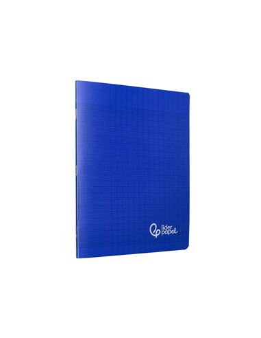Cahier piqure liderpapel couverture pp 170x220mm 96p seyes coloris bleu.