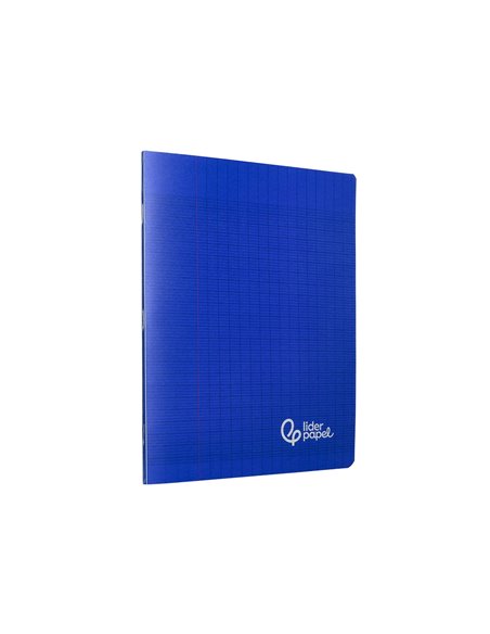 Cahier piqure liderpapel couverture pp 170x220mm 96p seyes coloris bleu.