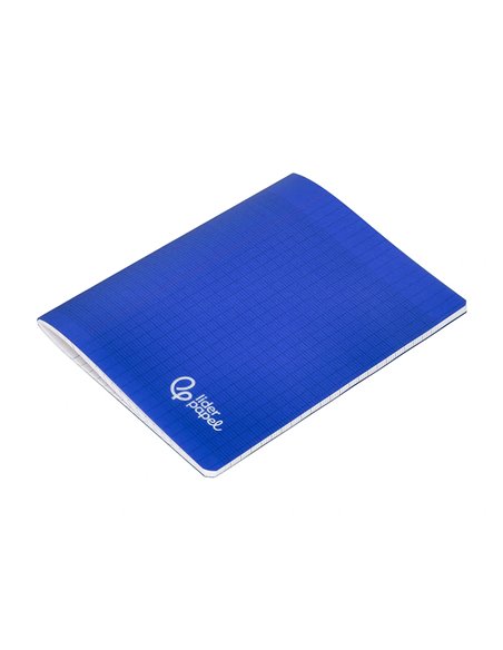 Cahier piqure liderpapel couverture pp 170x220mm 96p seyes coloris bleu.