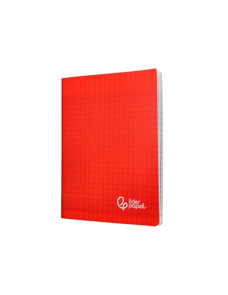 Cahier piqure liderpapel couverture pp 170x220mm 96p seyes coloris rouge.