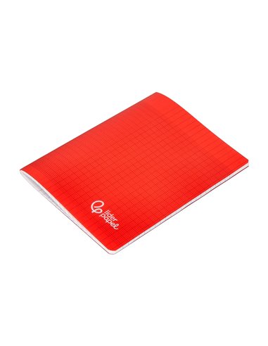 Cahier piqure liderpapel couverture pp 170x220mm 96p seyes coloris rouge.