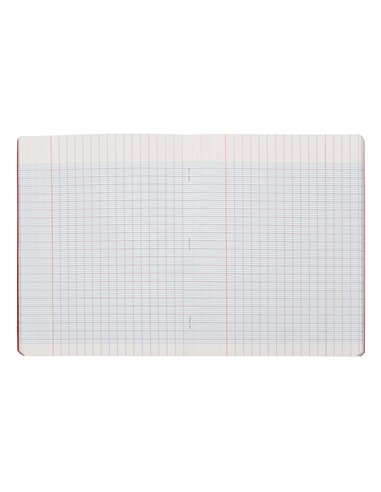 Cahier piqure liderpapel couverture pp 170x220mm 96p seyes coloris rouge.