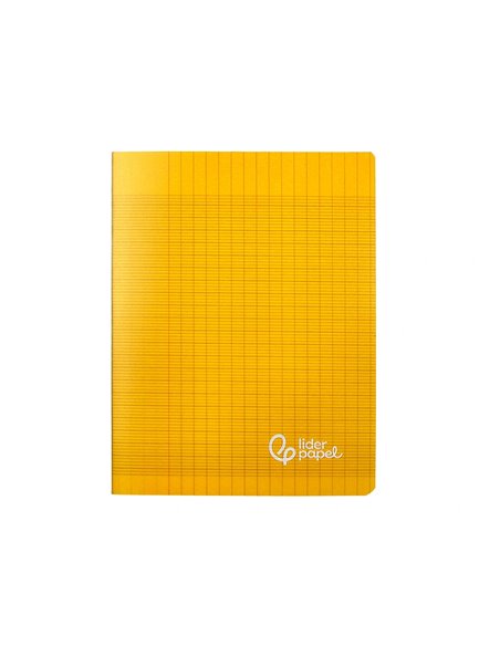Cahier piqure liderpapel couverture pp 170x220mm 96p seyes coloris jaune.