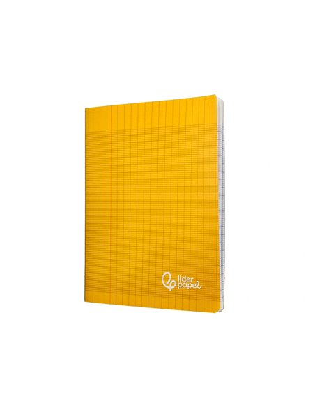 Cahier piqure liderpapel couverture pp 170x220mm 96p seyes coloris jaune.
