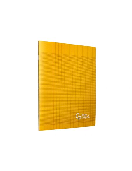 Cahier piqure liderpapel couverture pp 170x220mm 96p seyes coloris jaune.