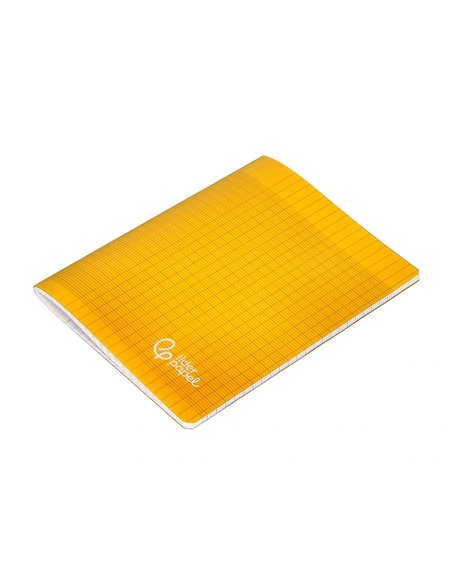 Cahier piqure liderpapel couverture pp 170x220mm 96p seyes coloris jaune.