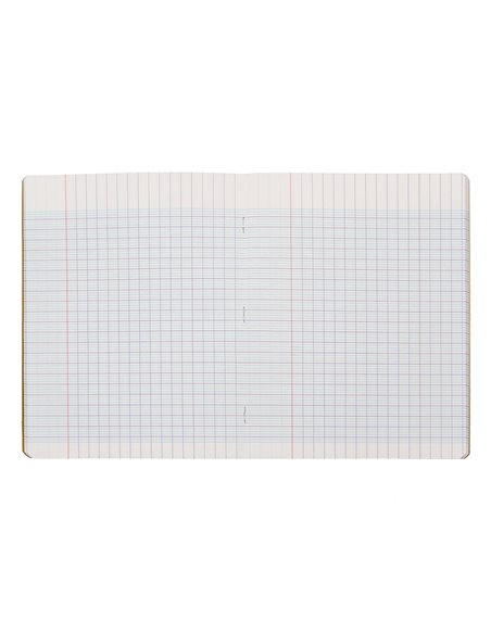 Cahier piqure liderpapel couverture pp 170x220mm 96p seyes coloris jaune.