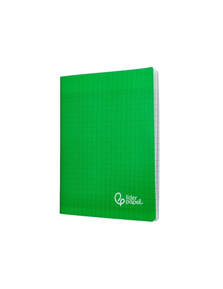 Cahier piqure liderpapel couverture pp 170x220mm 96p seyes coloris vert.