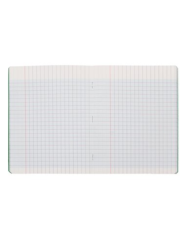 Cahier piqure liderpapel couverture pp 170x220mm 96p seyes coloris vert.