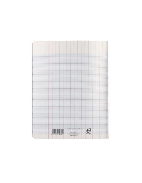 Cahier piqure liderpapel couverture pp 170x220mm 96p seyes incolore.
