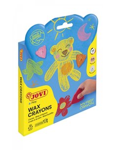 Coffret de 8 crayons de couleur en forme d'ours Jovi My First - Durable - Ne tache pas - Design ergonomique - Favorise une bonne