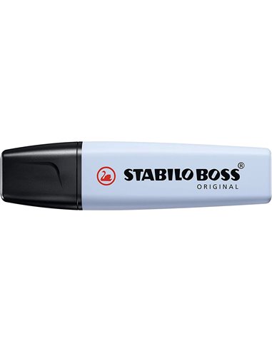 Surligneur stabilo boss original pastel encre base eau pointe biseautee largeur trace 2/5mm coloris nuage de.