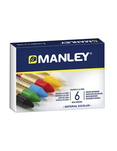 Crayons de couleur souples Manley, lot de 6 – Idéal pour diverses techniques et applications – Large gamme de couleurs – Couleur
