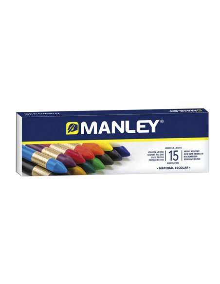 Crayons de couleur tendres Manley, lot de 15 – Idéal pour une grande variété de techniques et d'applications – Fabriqués à la ma