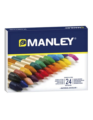 Crayons de couleur tendres Manley, lot de 24 – Idéal pour une grande variété de techniques et d'applications – Fabriqués à la ma