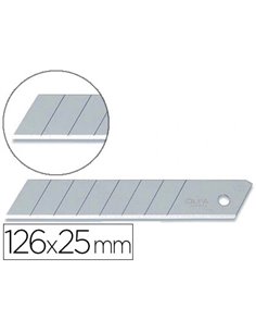 Lame rechange olfa cutter 18mm acier inoxydable étui 10 unités.