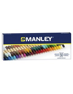 Lot de 50 crayons de couleur Manley - Idéal pour diverses techniques et applications - Large gamme de couleurs - Couleurs assort