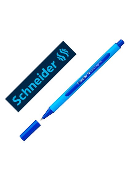 Stylo-bille schneider slider edge pointe moyenne coloris bleu.