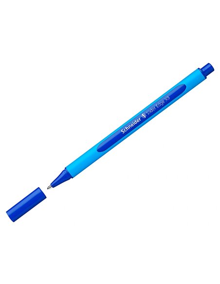 Stylo-bille schneider slider edge pointe moyenne coloris bleu.