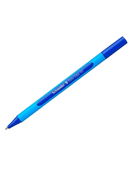 Stylo-bille schneider slider edge pointe moyenne coloris bleu.