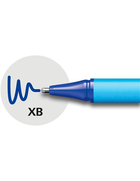 Stylo-bille schneider slider edge pointe moyenne coloris bleu.