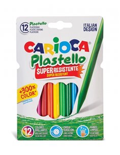Carioca Plastello Lot de 12 emporte-pièces en plastique - Extra propre - Ne laisse pas de couleur sur les mains - Facile à taill