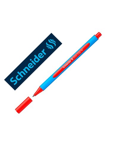 Stylo-bille schneider slider edge pointe moyenne coloris rouge.