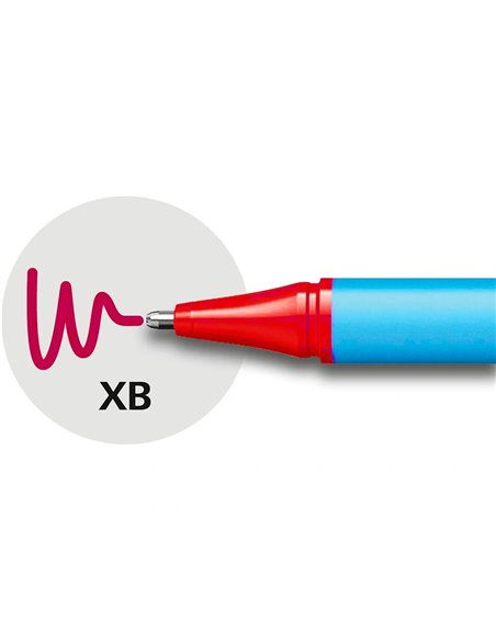 Stylo-bille schneider slider edge pointe moyenne coloris rouge.