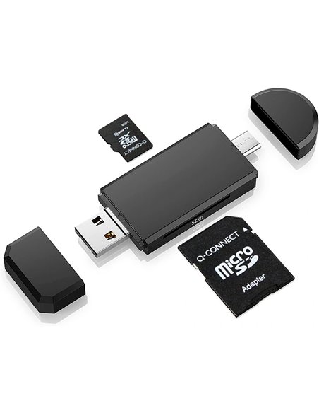 Carte micro q-connect sdhc adaptateur sd capacité 8gb classe 4 téléphones portables tablettes.