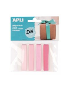 Lot de 4 rubans en tissu Apli - Idéal pour loisirs créatifs, scrapbooking, emballages cadeaux, décorations et accessoires événem