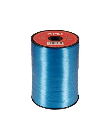 Rouleau de ruban cadeau Apli 7 mm x 500 m - Bleu