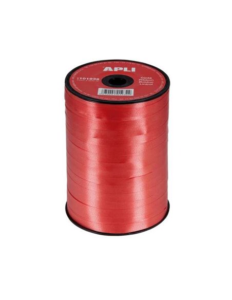 Rouleau de ruban cadeau Apli 7 mm x 400 m - Rouge