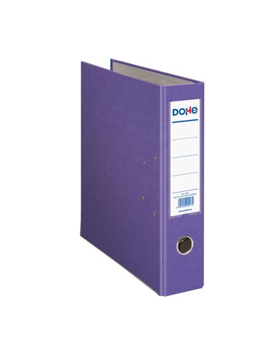 Classeur à levier Dohe format A4 - Dos 70 mm - Œillet, anneau et porte-cartes sur le dos - Carton doublé polypropylène - Coins m