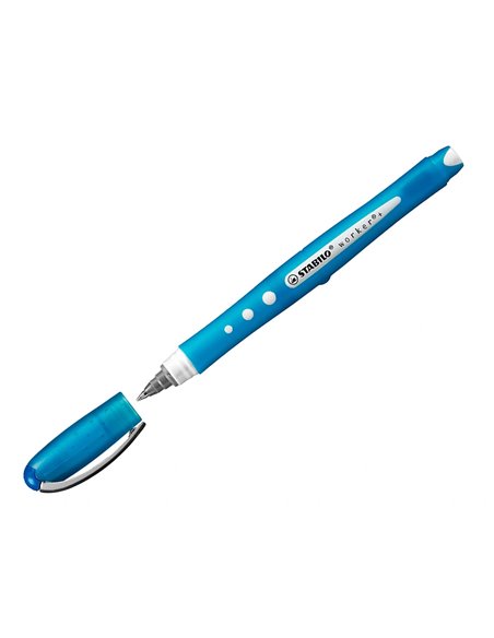 Roller stabilo worker colorful pointe en metal corps plastique encre liquide pochette de 4u.