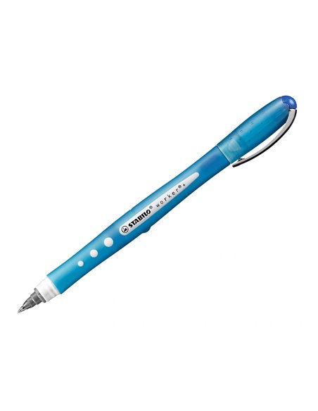 Roller stabilo worker colorful pointe en metal corps plastique encre liquide pochette de 4u.