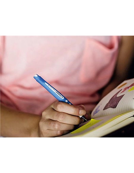 Roller stabilo worker colorful pointe en metal corps plastique encre liquide pochette de 4u.