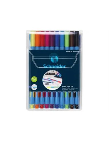 Stylo-bille schneider slider edge xb couleur assorties packde 10.