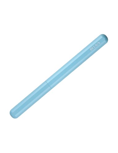 Stylo-plume et etui en simili cuir belius space b monochrome sans agrafe encre bleue coloris bleu dans coffret cadeau.