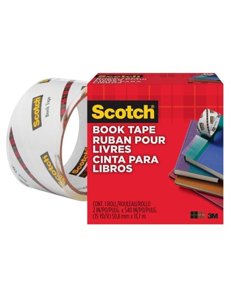 Ruban de réparation Scotch Book - 50,8 mm x 13,7 m - Transparent