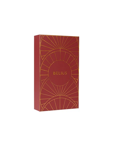 Stylo-plume et etui simili cuir belius soiree alum. Details et attributs or encre bleue coloris bordeaux coffret cadeau.