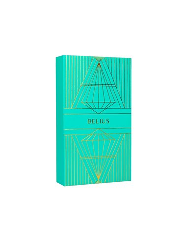 Stylo-plume et etui simili cuir belius soiree alum. Details et attributs or encre bleue coloris turquoise coffret cadeau.