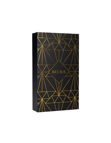 Stylo-plume et etui simili cuir belius soiree aluminium details et attributs or encre bleue coloris noir coffret cadeau.