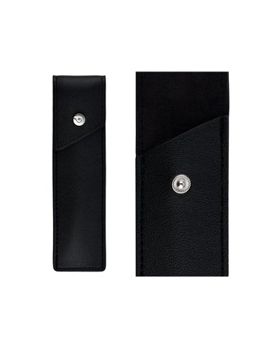 Stylo-plume etui simili cuir belius turbo alum. Texture pointillee attributs argent encre bleue col. Noir coffret cadeau.