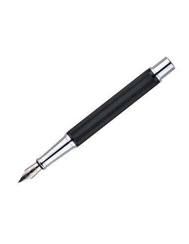 Stylo-plume etui simili cuir belius turbo alum. Texture pointillee attributs argent encre bleue col. Noir coffret cadeau.