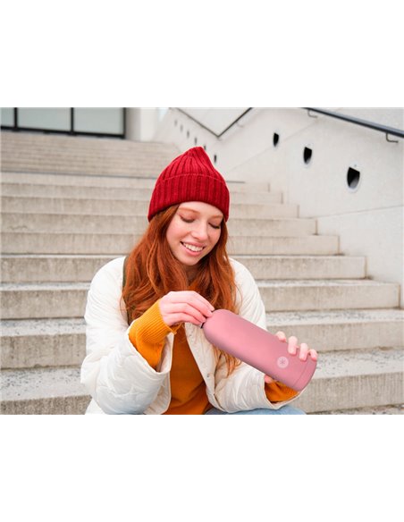 Bouteille isotherme antartik acier inoxydable sans bpa 750ml coloris rose.