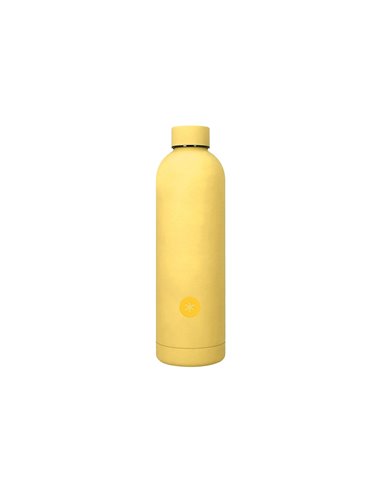 Bouteille isotherme antartik acier inoxydable sans bpa 750ml coloris jaune.