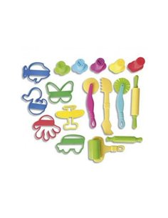 Lot accessoires de modelage gros modeles graine creative 17 pieces coloris assortis.