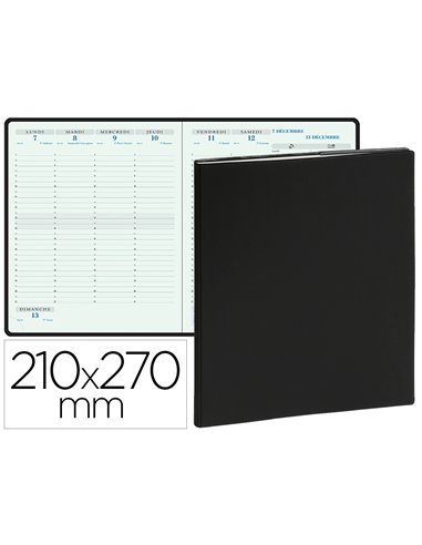 Agenda exacompta broché horizons 27 semainier couverture plastique barbara 1 semaine 2 pages 210x270mm coloris assortis.