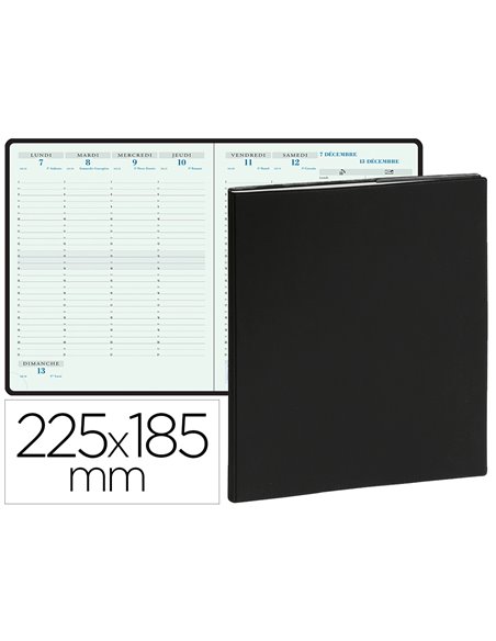 Agenda exacompta broché horizons 22 semainer couverture plastique 1 semaine 2 pages 225x185mm coloris assortis.