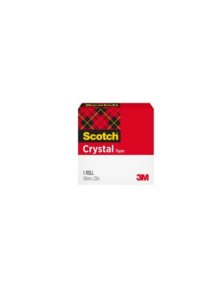 Ruban adhésif Scotch Crystal - 19 mm x 33 m - Transparent